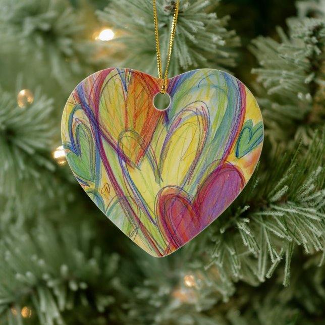 Ornamento de regalo de Pendant de Holiday Love Hea (Árbol)