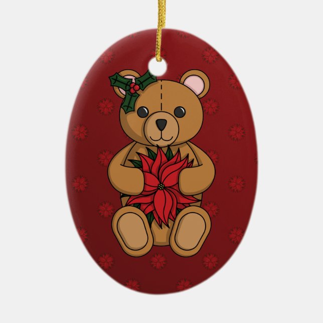 Ornamento de regalo de Teddy (Frente)