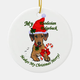 Ornamento de regalos de los Navidades de Ridgeback