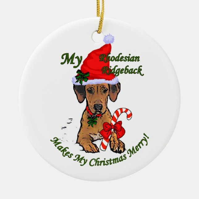 Ornamento de regalos de los Navidades de Ridgeback (Frente)