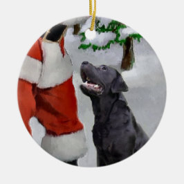 Ornamento de regalos de Navidades de Labrador