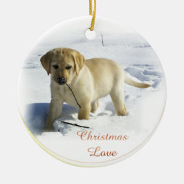 Ornamento de regalos de Navidades de Labrador