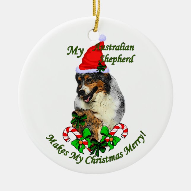Ornamento de regalos de Navidades Pastores de Aust (Frente)