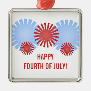 Ornamento de Retro Fireworks Premium Square