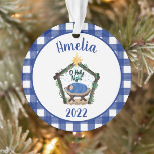 Ornamento de revisión del año infantil de la nativ