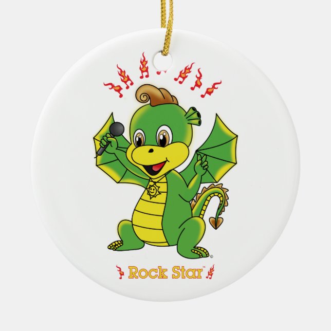 Ornamento de Rockstar™ del dragón (Frente)