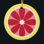 Ornamento de rodajas<br><div class="desc">Un adorno con un ilustracion de un trozo de pomelo.</div>