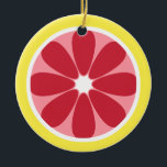 Ornamento de rodajas<br><div class="desc">Un adorno con un ilustracion de un trozo de pomelo.</div>