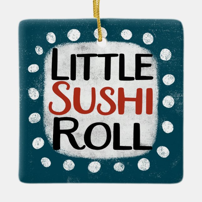 Ornamento de rollo pequeño de sushi (Anverso)