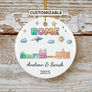 Ornamento de Roma de Skyline personalizado, Italia