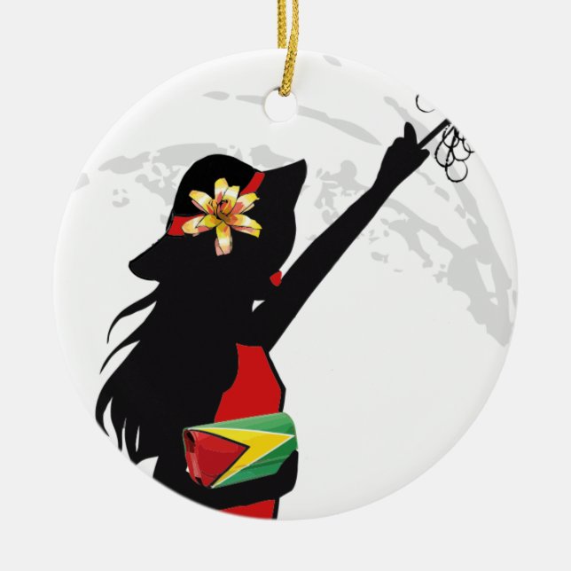 Ornamento de ronda Chica de Guyana (Frente)