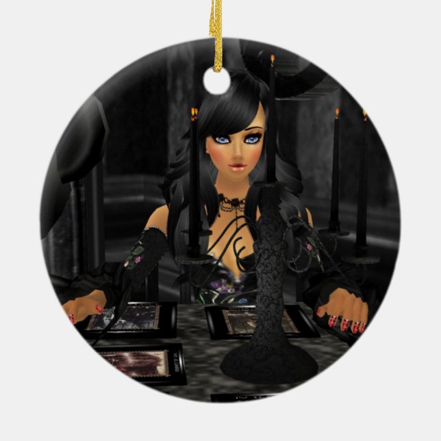 Ornamento de ronda de lectura Tarot (Atrás)