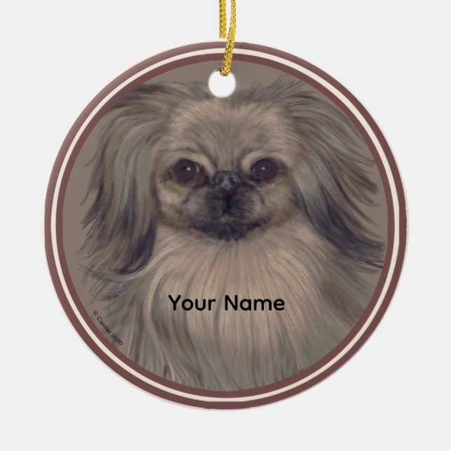 Ornamento de Rondo Pekingese (Frente)
