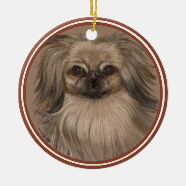 Ornamento de Rondo Pekingese (Frente)