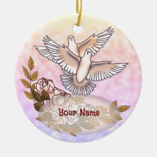 Ornamento de Rosas de palomas