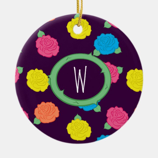 Ornamento de Rosas neones (Frente)