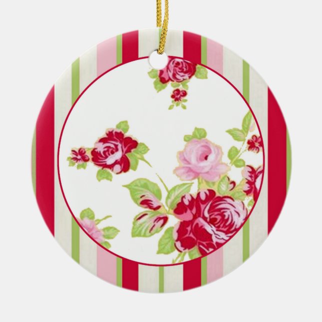 Ornamento De rosas Y Tiras (Frente)