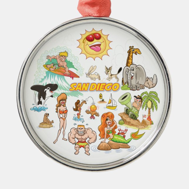 Ornamento de San Diego California (Frente)