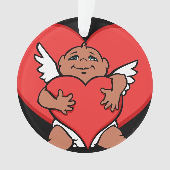 Ornamento de San Valentín Personalizado Cupido (Anverso)