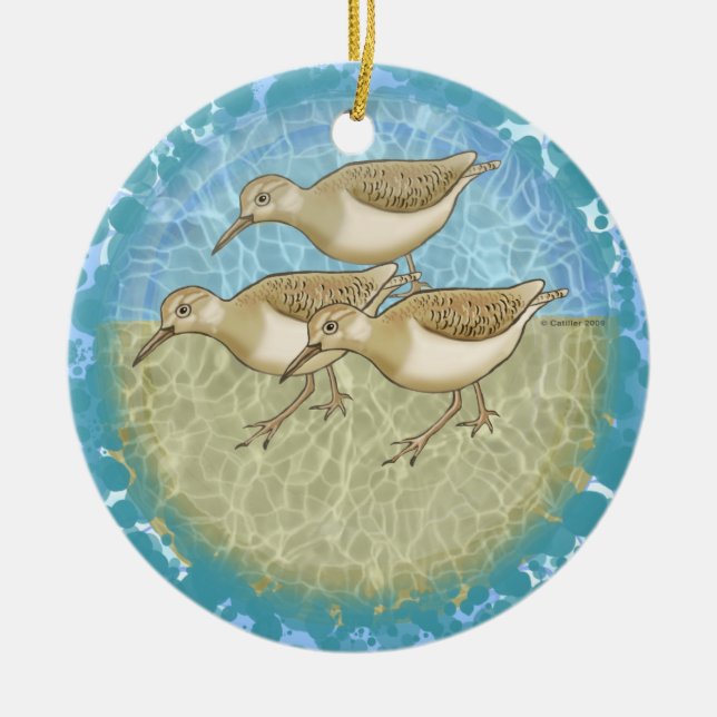 Ornamento de sandpipers (Frente)