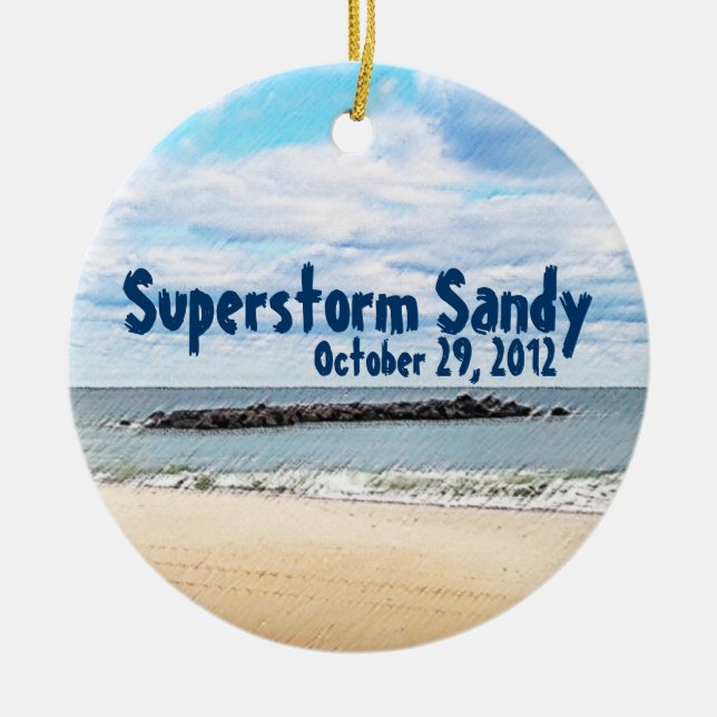 Ornamento de Sandy del Superstorm (Frente)