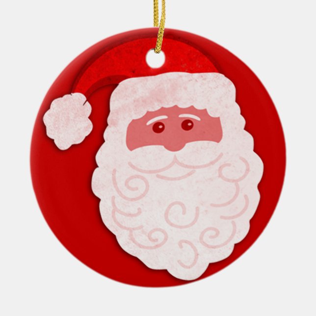 Ornamento de Santa "Ho Ho Ho Ho Feliz Navidad" (Frente)