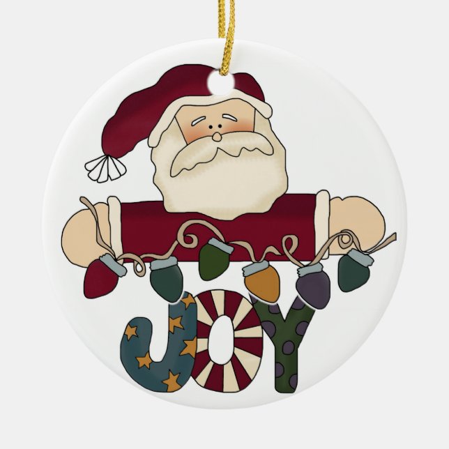 Ornamento de Santa Joy Keepsake (Frente)