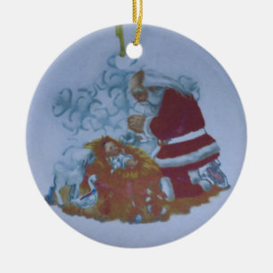 Ornamento de Santa Pray sobre el Niño Jesús