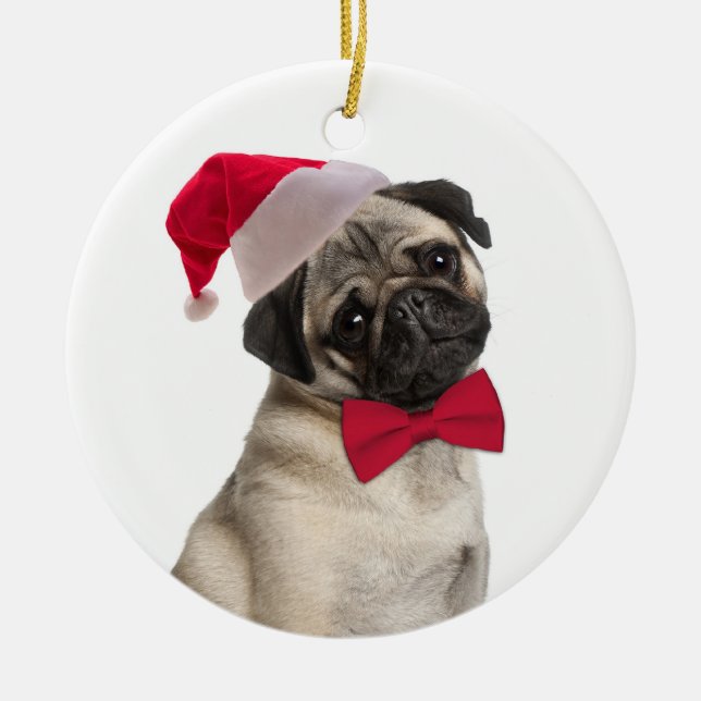 Ornamento de Santa Pug (Frente)