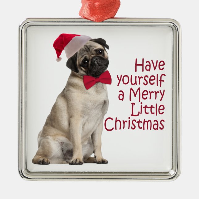 Ornamento de Santa Pug (Frente)