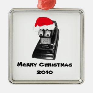 Ornamento de Santa Stapler Merry Christmas 2010