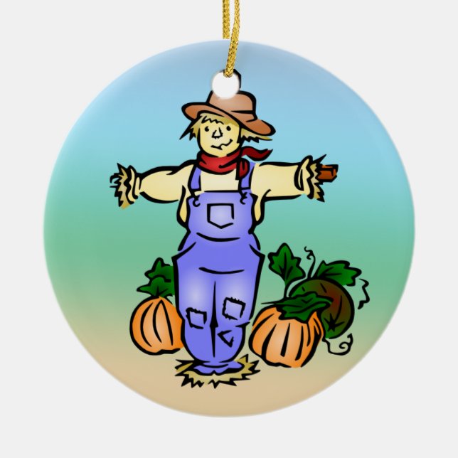 Ornamento de Scarecrow Farmer (Frente)