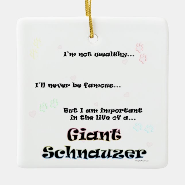 Ornamento de Schnauzer gigante (Anverso)