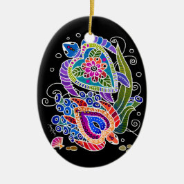 Ornamento de SEA TURTLES - fondo personalizar