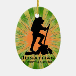 Ornamento de senderismo personalizado