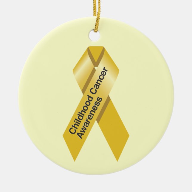 Ornamento de sensibilización sobre el cáncer infan (Frente)