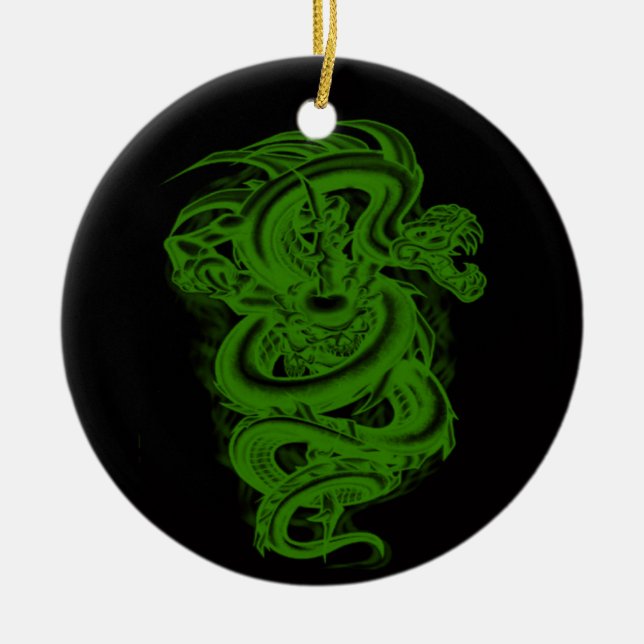 Ornamento de serpiente verde (Frente)