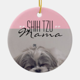Ornamento de Shih Tzu Mama para las mamás de perro
