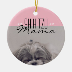 Ornamento de Shih Tzu Mama para las mamás de perro