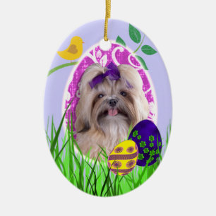 Ornamento de Shih Tzu Pascua