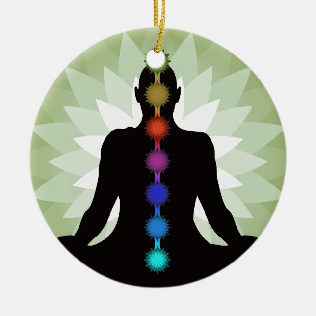 Ornamento de siete Chakras de la yoga (Frente)