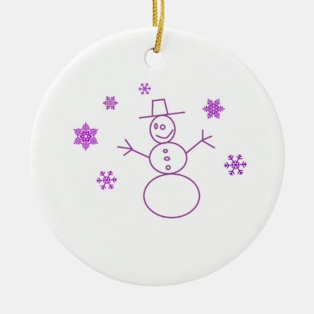 Ornamento de Silly Snowman (Frente)