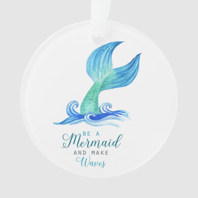 Ornamento de sirena personalizado (Anverso)