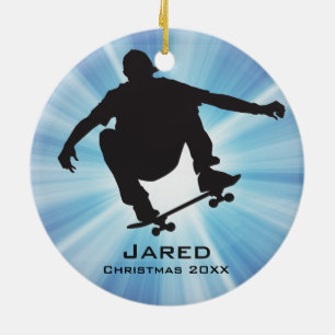 Ornamento de Skateboarding personalizado