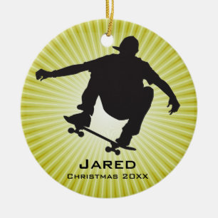 Ornamento de Skateboarding personalizado