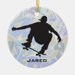 Ornamento de Skateboarding personalizado