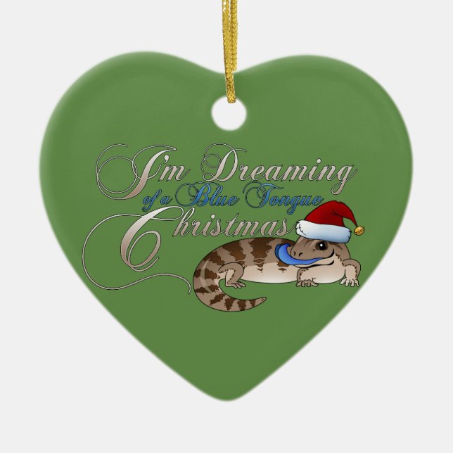 Ornamento de Skink de la lengua azul (Frente)