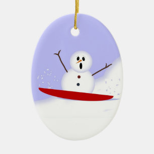 Ornamento de Sledding Snowman