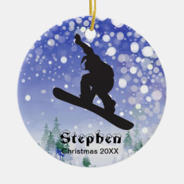 Ornamento de Snowboard personalizado