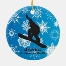 Ornamento de Snowboard personalizado